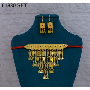 Collier de luxe exquis et élégant de style moyen-oriental, dernière collection MIJ, plaqué or de haute qualité - Product Image 1