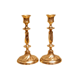 Porte-bougie vintage en laiton doré, chandelier en métal pour la vente en gros, décoration de centre de table pour restaurant et mariage - Product Image 1