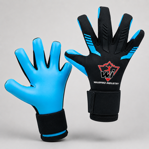 Guantes de Portero de Fútbol de Cuero Profesionales Personalizados al por Mayor, Transpirables, Antideslizantes, de Dedo Completo, Ligeros, Impermeables y Resistentes - Product Image 1