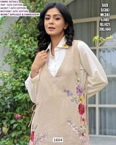 Conjunto de Fiesta Sahara Grace para Mujer, Largo hasta el Suelo, Tradicional, de Yute y Algodón, de Secado Rápido - Product Image 4