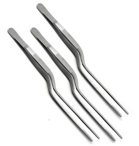 Juego de 3 Pinzas de Acero Inoxidable de 6 Pulgadas con Mango Moleteado y Puntas Dentadas, Utensilios Resistentes para Decoración y Emplatado de Alimentos - Product Image 3