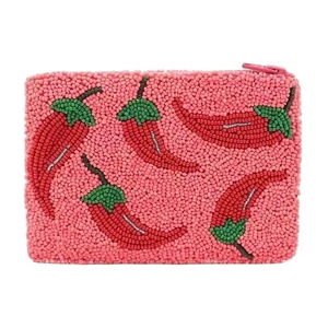 Elegante Monedero Bordado con Cuentas de Semillas, Moderno, Hecho a Mano, Clásico, con Cuentas de Semillas - Product Image 1