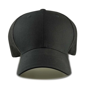 Wholesale PIHA SPORTS Custom Print Mesh <b>Black</b> Denim Unisex Trucker Hat 5 Panel High Profile 2 Side Stripe Embroidery Logo Spring - Product Image 2