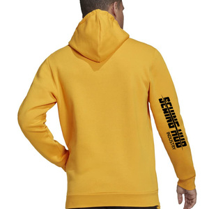 Sweat à capuche personnalisé pour homme en molleton 100 % coton respirant, coupe classique, couleur unie, avec poche, hiver, 300g, en coton mélangé basique - Product Image 2