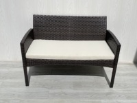 Ensemble de canapés en rotin moderne 4 pièces avec coussins pour hôtel et usage extérieur, durable et imperméable