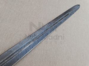 DAMAS FAIT À LA MAIN POIGNÉE DE CORNE NOIRE MÉDIÉVALE CHEVALIER ARMEMENT ÉPÉE NMT-2504 - Product Image 3