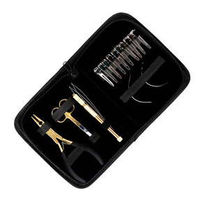 Kit de Herramientas para Extensiones de Cabello, Juego de Herramientas de Instalación de Extensiones de Cabello para Salón Profesional y Cuidado Personal del Cabello, Kit Completo - Product Image 4