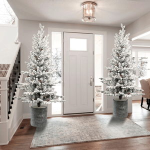 Albero di Pino Artificiale Decorativo per Casa 137 cm, 720 Rami Misti in PE/PVC, 19 Luci Bianche, 150L, Effetto Neve, Decorato - Product Image 6