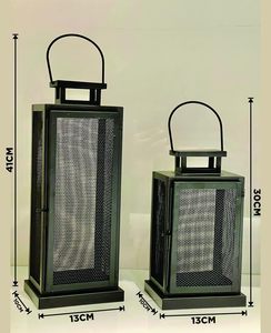 Lanternes décoratives Urban Born, lot de 2, supports en fer pour bougies et bougies chauffe-plat, éclairage élégant pour la décoration intérieure, exportation mondiale en gros - Product Image 4