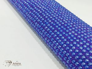 Lámina de Malla de Cristal Color Durazno Marrón, Tela de Malla con Pedrería Premium para Decoración de Vestidos de Novia, Manualidades y Joyería - Product Image 6