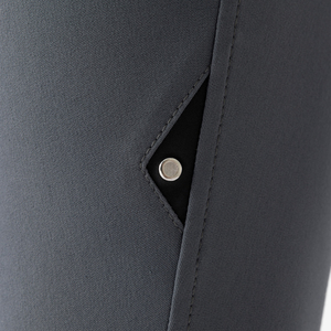 Culotte d'équitation homme en polyester, bambou et élasthanne, respirante, coupe ajustée, taille mi-haute, avec fermeture auto-agrippante et logo personnalisable - Product Image 6