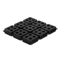 Coussin d'isolation des vibrations Easyflex Brand Waffle Pad 3/4" x 6" x 6" pour le montage d'équipements et de machines industriels