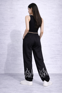 Pantalones Deportivos Personalizados para Mujer, de Poliéster y Algodón, Casuales, de Pierna Ancha, con Estampado Gráfico Personalizado, Ropa de Moda - Product Image 6
