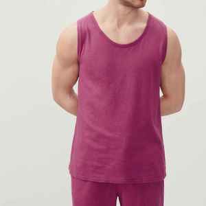 High Quality Men Tank <b>Top</b> OEM Polyester <b>Mesh</b> Fabric Breathable Sleeveless Gym Workout Supplier Manufacturer - Product Image 1