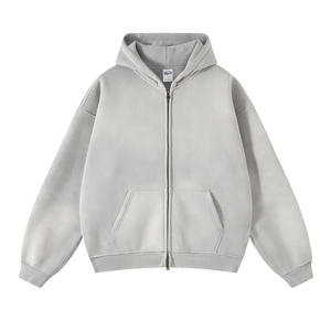 Sudadera y sudaderas con capucha en blanco personalizadas 100% algodón French Terry Hoodie para hombre Oversized Boxy Fit sudaderas con capucha para hombre - Product Image 5