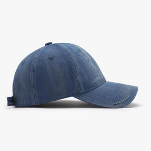 Wholesale Vintage Denim Dad Hat Men Custom Embroidery Logo <b>Women</b> Sports <b>Caps</b> Washed Customized Baseball <b>Cap</b> for Cowgirl Cowboy - Product Image 2