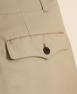 Shorts chino pour homme, taille élastique, 100% coton, shorts décontractés d'été avec poches, couleur unie, légers, respirants, logo personnalisé - Product Image 6