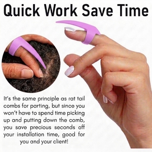 Wholesale Hair Parting Finger Ring Tool Hair Extension Separator Easy Nail Finger Sectioning Tool for Hair Styling Application - Product Image 4