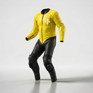 Combinaison de moto en cuir véritable de style actuel, personnalisée, de qualité supérieure, pour homme, conçue pour la course et l'hiver - Product Image 5