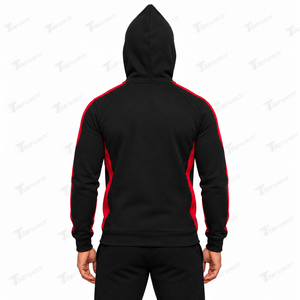 Sudadera con capucha y cremallera completa para hombre, verde neón, de forro polar, informal, corte regular, para otoño - Product Image 4
