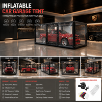 Tente de garage gonflable pour voiture, abri portable pour véhicule en PVC, couverture de stockage anti-poussière et imperméable, stand d'exposition automobile