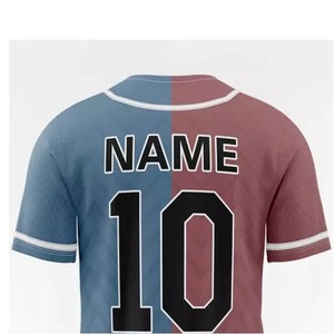 เสื้อเบสบอลคุณภาพดีที่สุด แขนสั้น สีน้ำเงินแดง หมายเลขทีม 10 พิมพ์ลายแบบ Sublimation ระบายอากาศได้ดี ผลิตจากโพลีเอสเตอร์ สำหรับผู้ใหญ่ ทั้งชายและหญิง จำหน่ายจำนวนมาก - Product Image 6