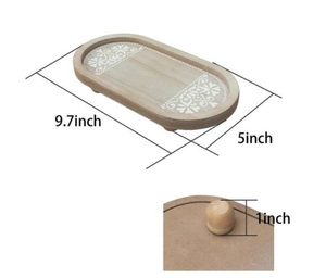 Bandeja de Servir Redonda de Aluminio Hecha a Mano de Estilo Nórdico, con Diseño Impreso a Color, para Decoración del Hogar, Más Vendida - Product Image 4