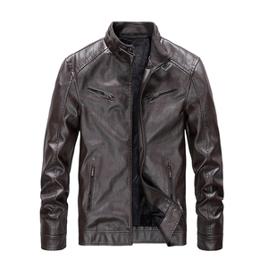 High Quality Fashion Men's Winter Streetwear <b>Leather</b> <b>Jacket</b> with Zipper Closure and Digital Printing-Wholesale - Product Image 3