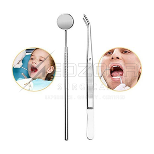 Kit d'hygiène dentaire LED 8 pièces en acier inoxydable, grattoir à tartre dentaire, miroir buccal, outil de nettoyage pour dentistes - Product Image 2