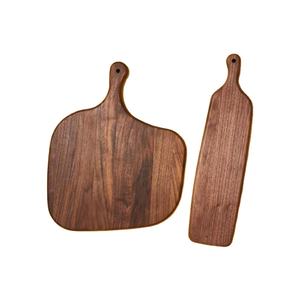 Lot de 2 planches à découper en bois d'acacia naturel réutilisables de différentes tailles avec logo personnalisé pour la cuisine - Product Image 1