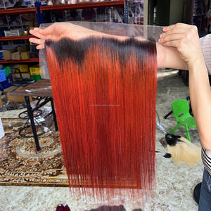 Extensions de cheveux humains vierges vietnamiens, lisses et raides, double trame, orange brûlé, cuticules alignées, cheveux vierges, 30 pouces - Product Image 4