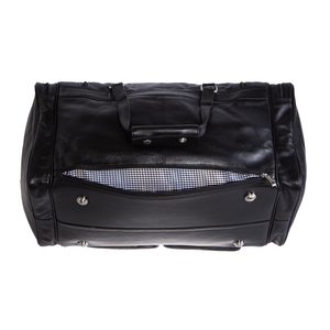 <b>Leather</b> Duffel <b>Bag</b> Weekender Travel <b>Bag</b> with Zipper Closure and Adjustable Strap Black Durable Unisex Duffel <b>Bags</b> - Product Image 3