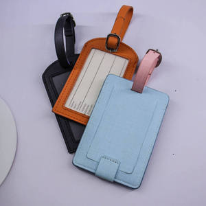Produits phares : Étiquettes de bagages de voyage rondes en cuir véritable, de haute qualité, personnalisables avec logo, élégantes et durables - Product Image 5