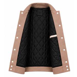 Chaqueta Varsity de Béisbol para Hombre y Mujer, Cuello Alto, 100% Algodón Ecológico, con Logotipo Personalizado, Estilo Urbano, Nueva, Superventas de Invierno - Product Image 3