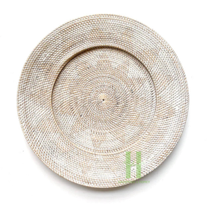 Plaques de chargeur en rotin décor Boho Sets de table marron rustiques pour décorations personnalisées de table à manger de l'usine du Vietnam - Product Image 1