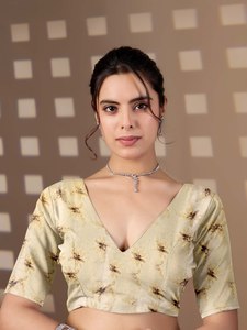 Wholesale Elegant Cream Ivory <b>Saree</b> Luxury Soft Satin Silk <b>Red</b> Floral Printed Indian Traditional Wear Women Party Sari Contrast - Product Image 6