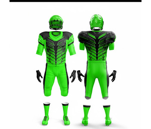 Uniforme de football américain léger avec impression par sublimation intégrale |   Ensemble de football avec maillot et pantalon |   Polyester respirant - Product Image 2