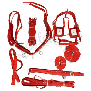 ชุดสายรัดขับรถไนลอนสังเคราะห์สำหรับดึงม้ารถเข็นชุดสมบูรณ์แข็งแรงทนทานสร้างสายรัดจูงม้า - Product Image 3