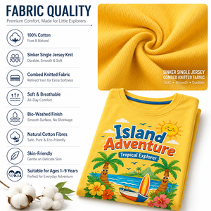 เสื้อยืดแขนยาวคอกลมสีพื้น Island Adventure Tropical Explorer สำหรับผู้ชาย ผ้าเจอร์ซีย์ลำลอง 100% ผ้าฝ้าย ทรงปกติ สั่งทำได้ - Product Image 5