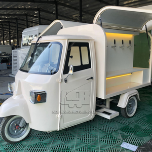 Tricycle alimentaire électrique ACB en acier inoxydable et fibre de verre à 3 roues pour camion de restauration rapide, remorque à frites, bière, crème glacée et gelato - Product Image 3