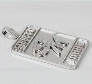 925 Sterling Silver Men's Lab Grown Diamond Hip Hop Micro Pave IGI Certified Urban Pendant for Wedding Gift - Product Image 4
