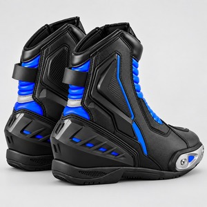 Bottes courtes de moto professionnelles, conception technique, semelle extérieure durable et protection de la cheville pour la conduite à moto - Product Image 3