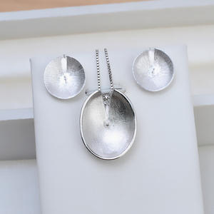 จี้เปลือกหอยขนาดใหญ่เงินแท้ S925 พร้อมต่างหูมุกเคลือบด้าน อุปกรณ์ DIY ถาด 1385 อะไหล่และส่วนประกอบเครื่องประดับ - Product Image 1