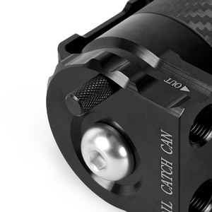 Tanque de Captura de Óleo Universal com Defletores e Vareta de Nível, Suporte de Alumínio com Cabeça Plana em Fibra de Carbono - Product Image 5