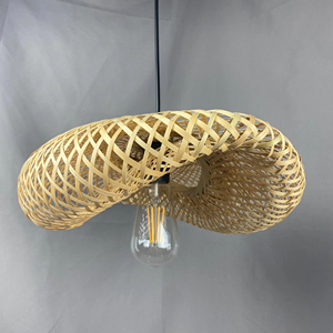 Handwoven Rattan Pendant <b>Light</b> Bamboo <b>Ceiling</b> Lamp Rustic <b>Boho</b> Hanging <b>Light</b> Home Decor Supplier Manufacturer - Product Image 1