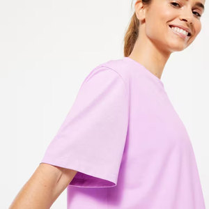 Top Corto Deportivo para Mujer, Cuello Redondo, 100% Algodón, Transpirable, Casual, para Todas las Temporadas, Ajuste Holgado, Manga Corta, Ideal para Running y Fitness - Product Image 4