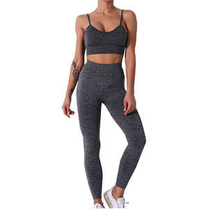 Conjunto de Yoga sin Costuras 2026, 2 Piezas, Ropa Deportiva para Mujer, Leggings de Cintura Alta y Sujetador Deportivo, Ropa de Gimnasio, Conjunto de Ropa Deportiva - Product Image 1