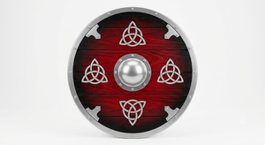 Escudo Vikingo Medieval Personalizado de Madera, Diseño Auténtico, Hecho a Mano, Acero Premium con Recubrimiento en Polvo Negro, 24 Pulgadas, para Recreaciones Históricas - Product Image 5