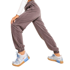 Pantalones Deportivos Rectos de Cintura Alta para Mujer, Ecológicos, con Cierre de Cordón, Corte Regular, Largos, Lavado Químico, Estilo Vintage - Product Image 4