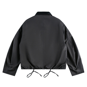 <b>Mens</b> Oversized Bomber <b>Jacket</b> Relaxed Fit Casual Urban Outerwear <b>Lightweight</b> Fashion Streetwear Daily Coat Trendy Modern Style - Product Image 3